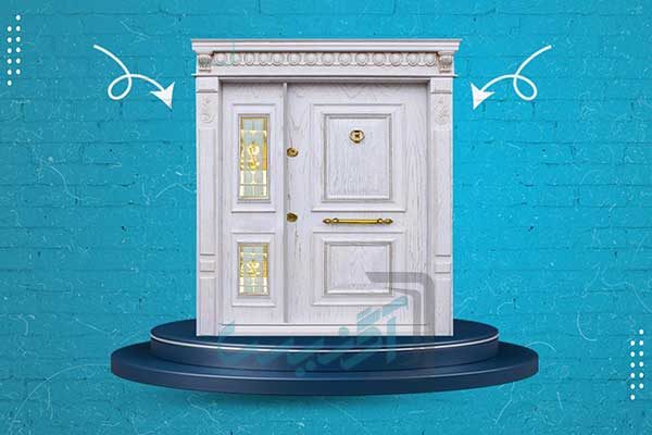 درب ورودی ساختمان مسکونی؛ یک و نیم لنگه